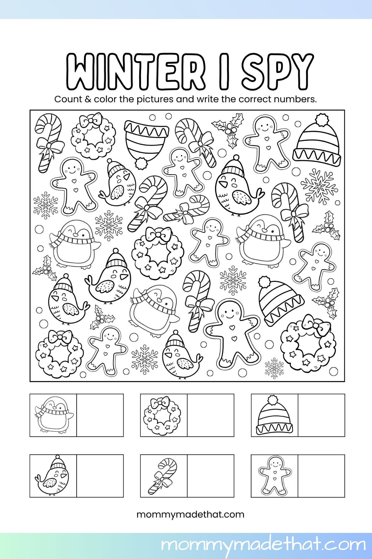 winter i spy (free printable)